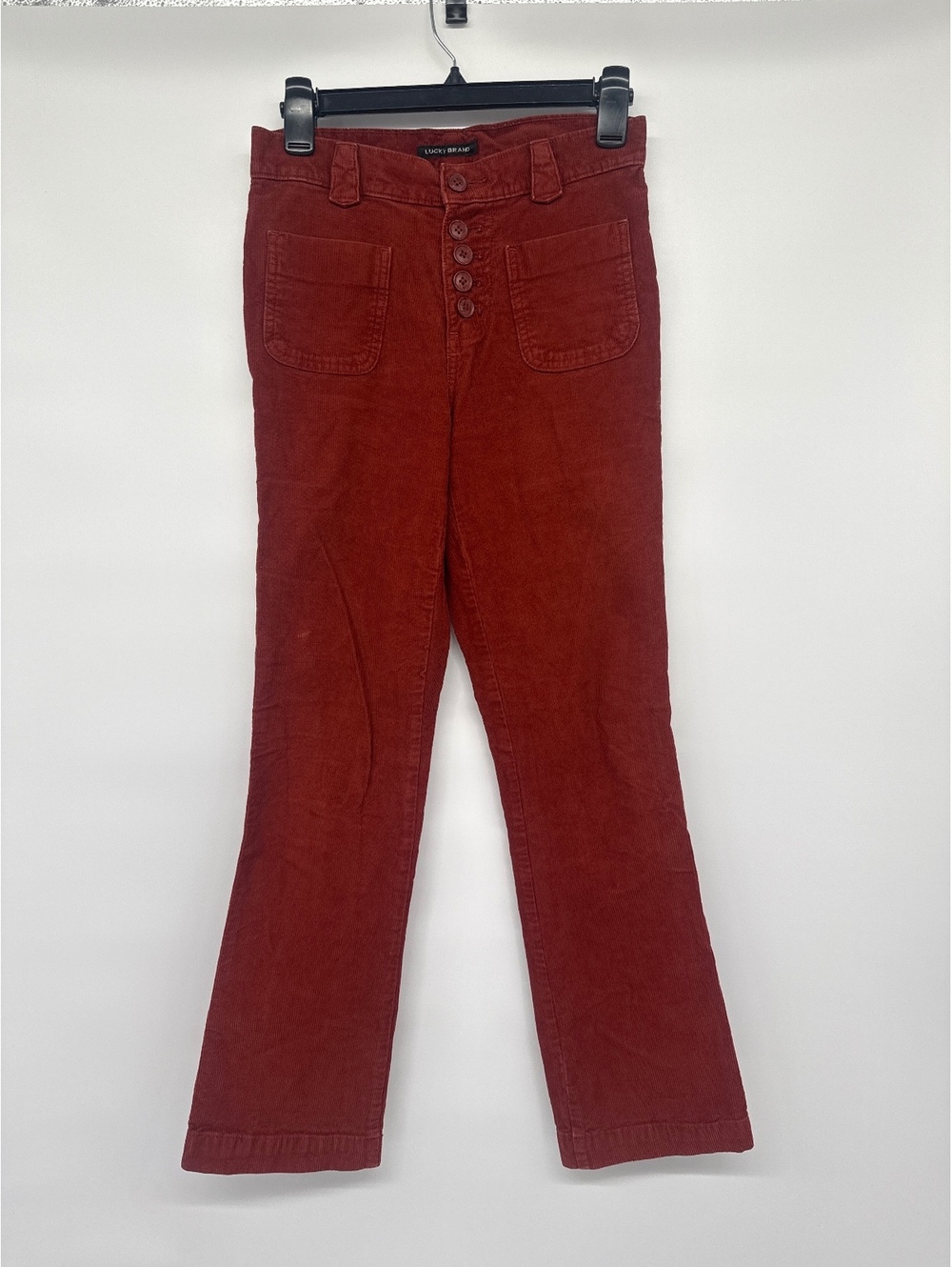 Lucky Brand Rust Corduroy Button Fly Pants Size 0/25